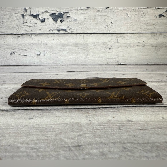 Louis Vuitton Portefeuille Sarah Long Bifold Wallet Brown Monogram Leather - Picture 5 of 16